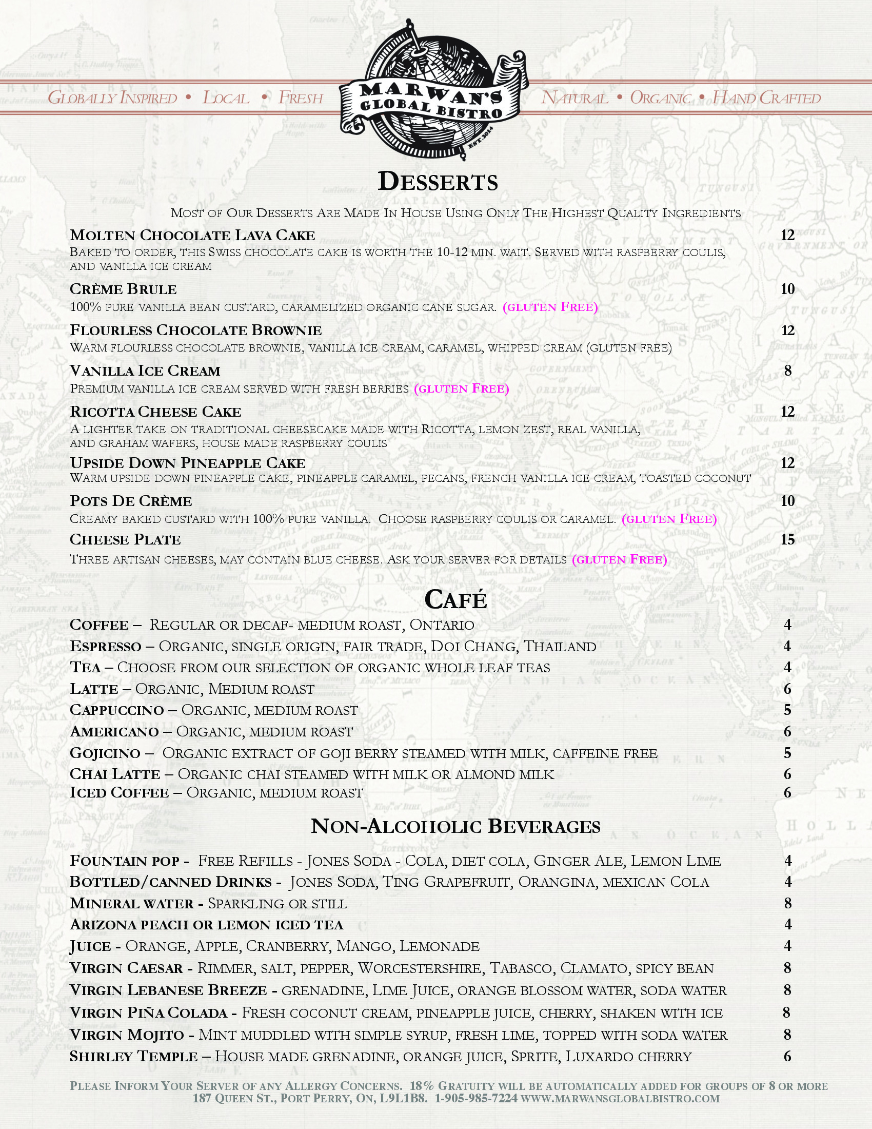 Bar Menu Page 3