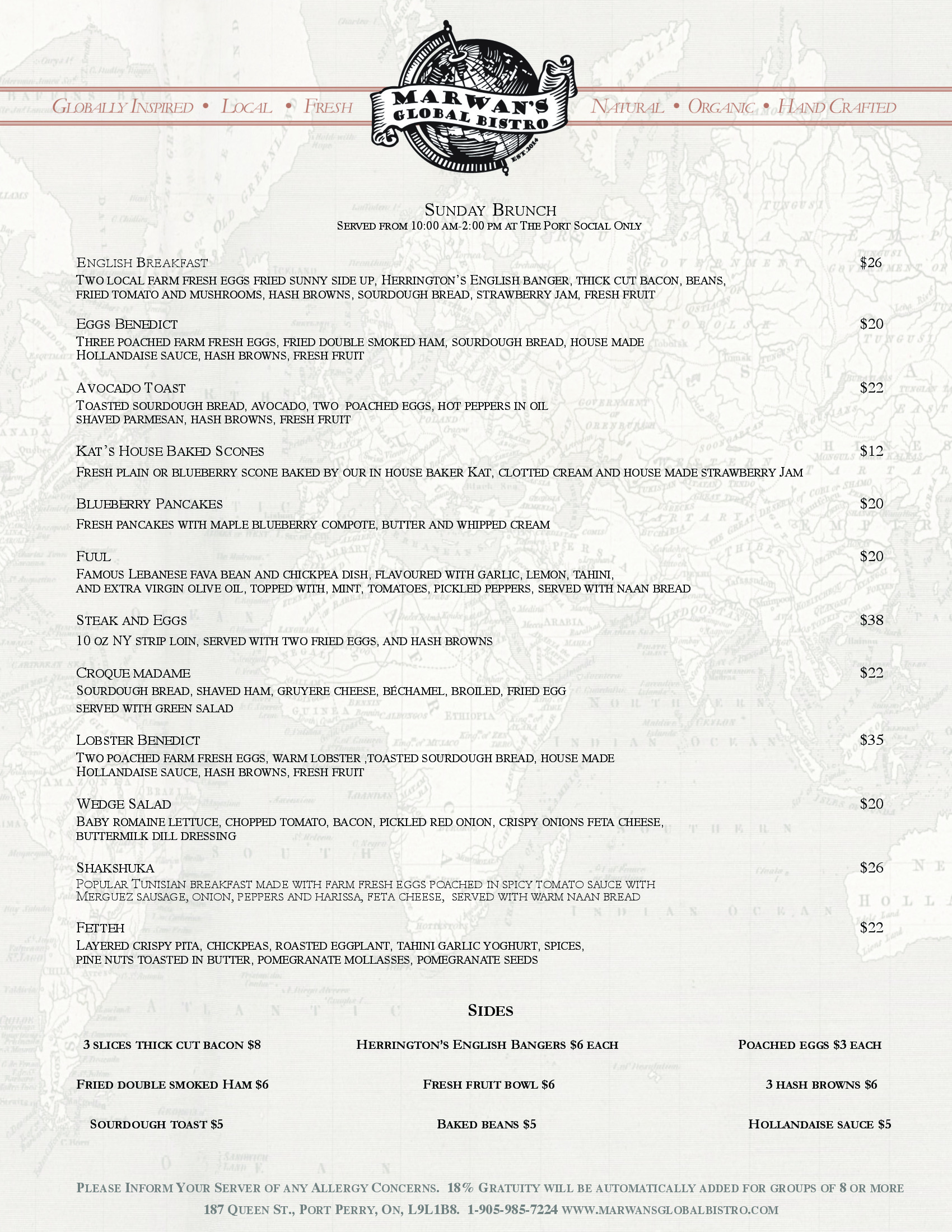 Brunch Menu