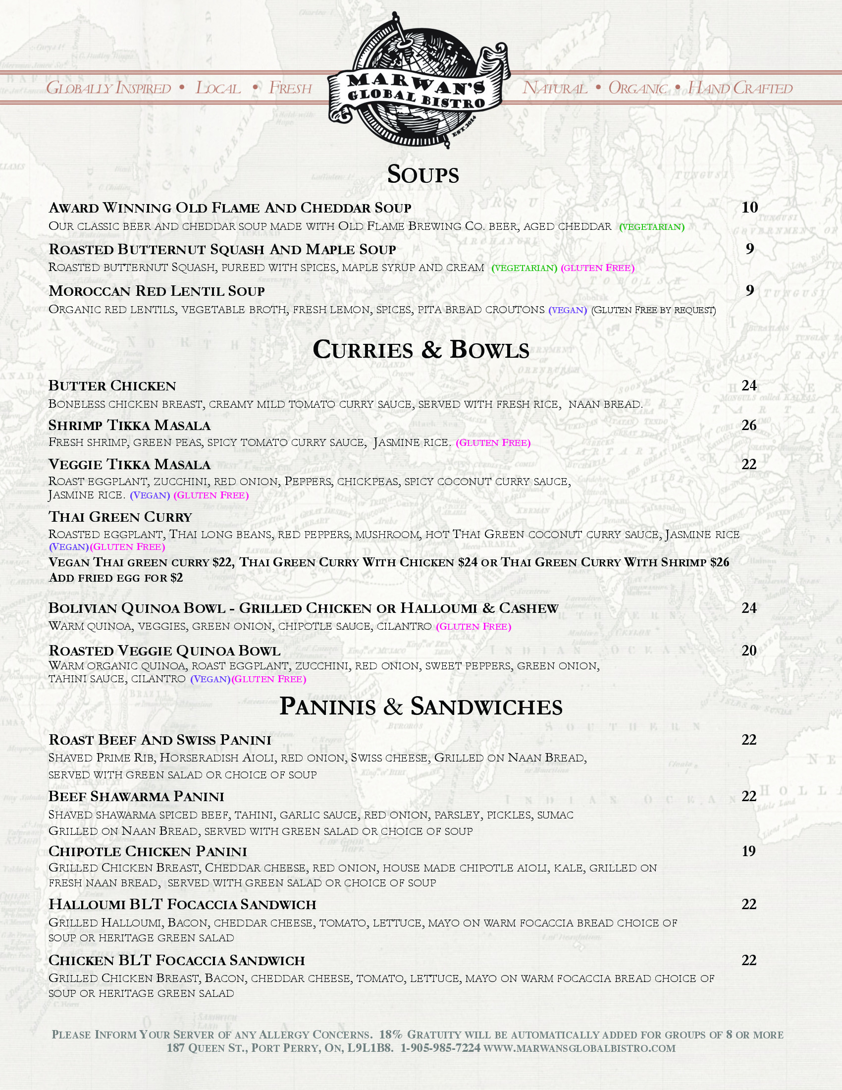 Dining Menu Page 2